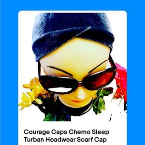 Courage Caps Chemo Sleep Turban Headwear Scarf Cap (Grey)